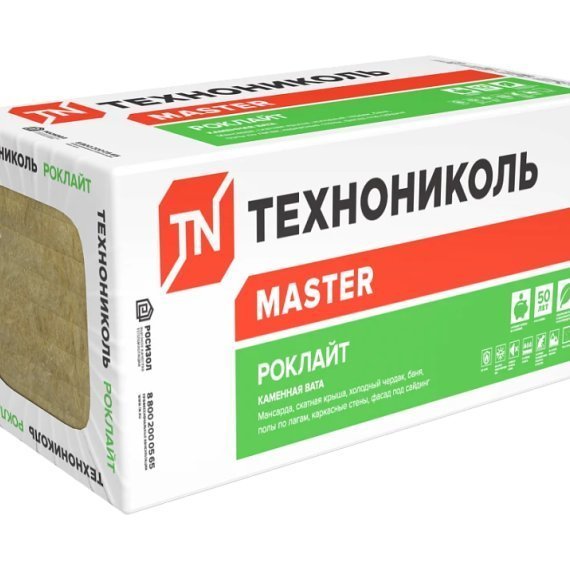 Минеральная вата Технониколь РОКЛАЙТ 600х1200х100 мм - изображение 2