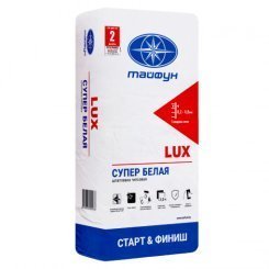 Шпатлевка гипсовая белая Тайфун LUX (Люкс), 15 кг